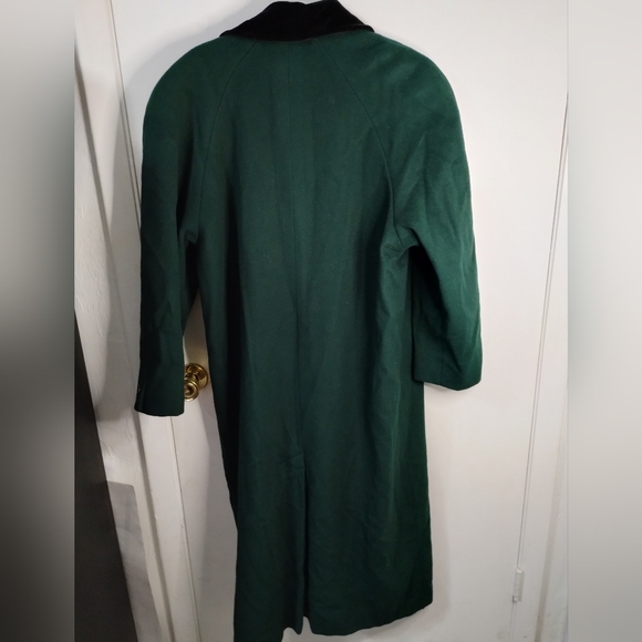 Vintage Jones New York Women's Size L Dark Green Wool Coat - Picture 4 of 7